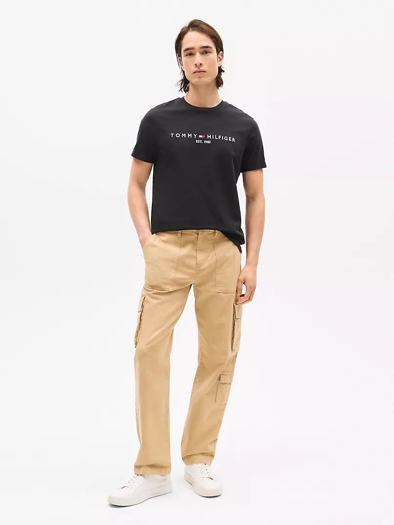 Embroidered Tommy Logo T-Shirt unisex size M