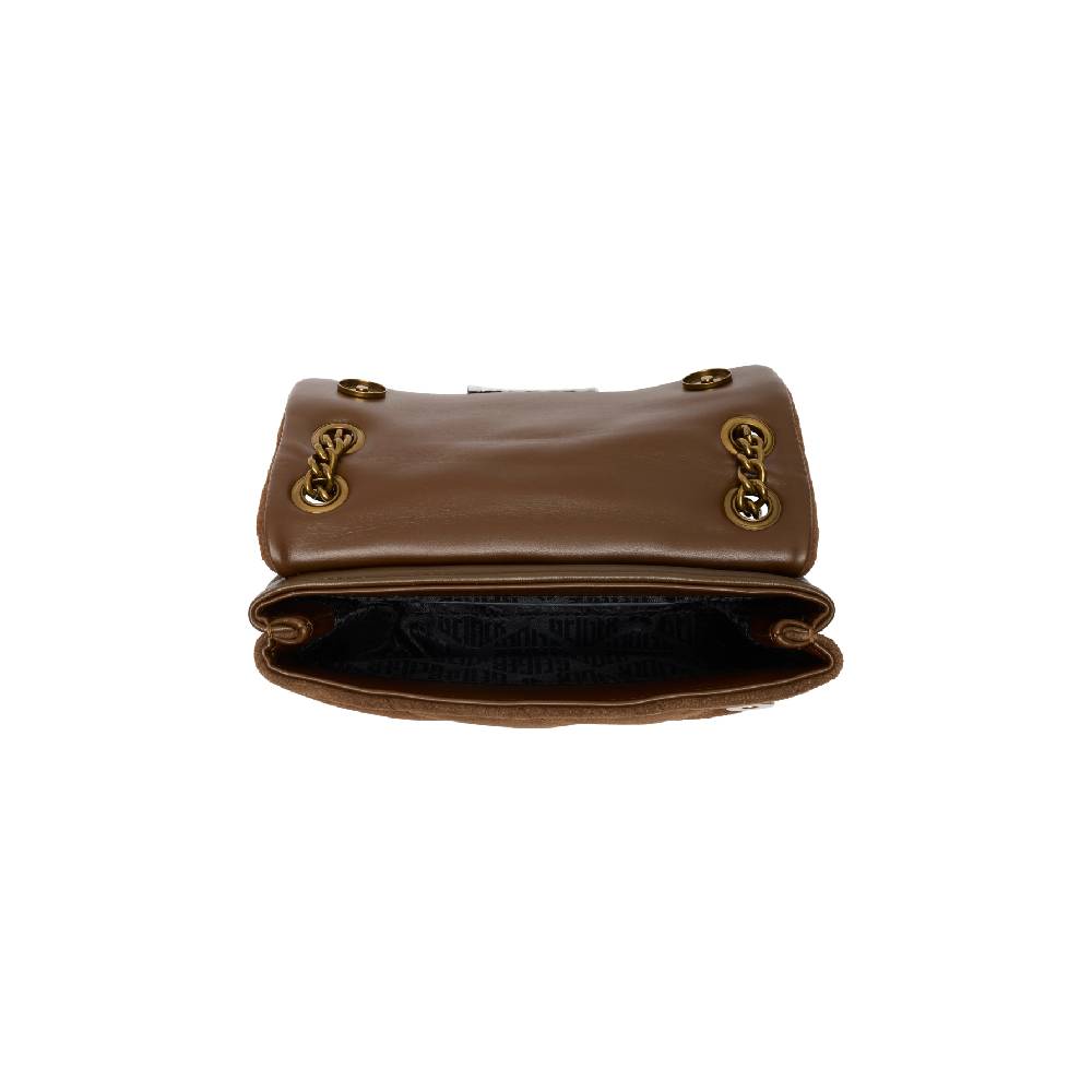 Kurt Geiger Soho Large Leather Bag in Brown Suede