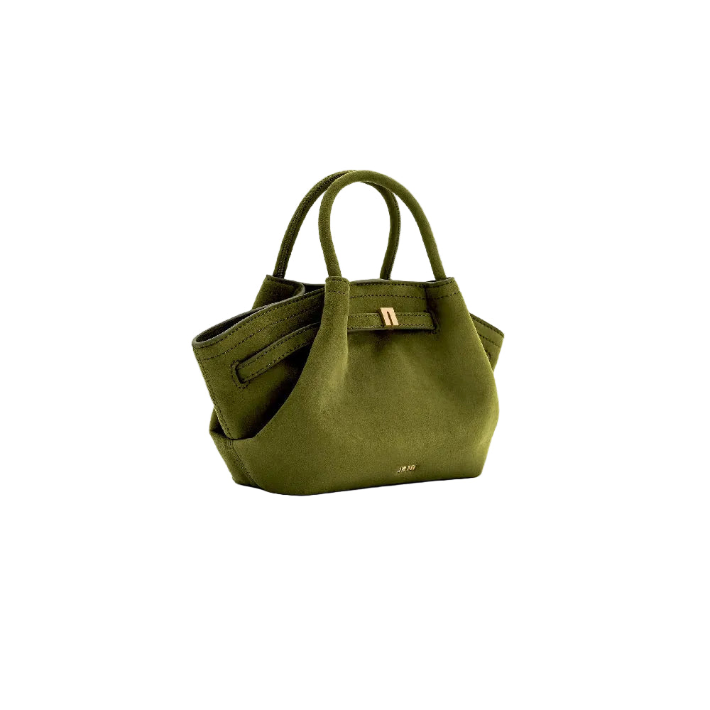 JW PEI Hana Suede Mini Tote Bag in Dark Olive