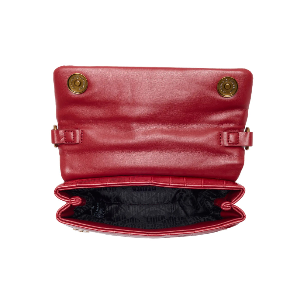 Kurt Geiger Mini Brompton Croc Embossed Leather Crossbody Bag in Red