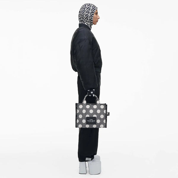 Bags Tote Bags | Marc Jacobs The Spots Jacquard Small Tote Black/ivory