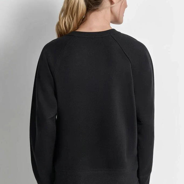 DKNY RHINESTONE STRIPE LOGO PULLOVER SIZE : XL