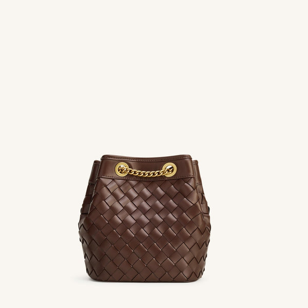 JW PEI Yara Handwoven Bucket Bag in Brown