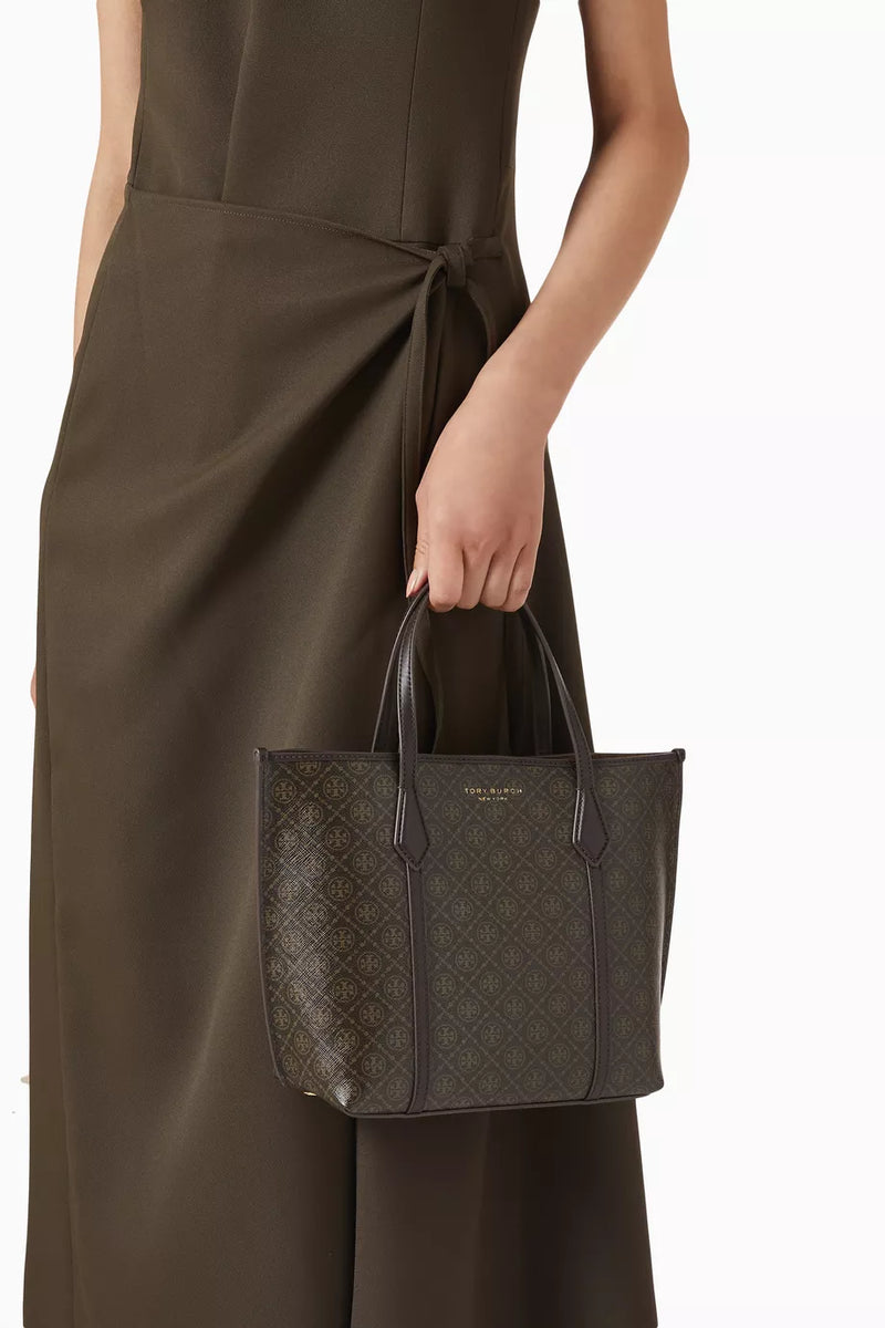 TORY BURCH Small Perry Tote Bag in Coated-canvas