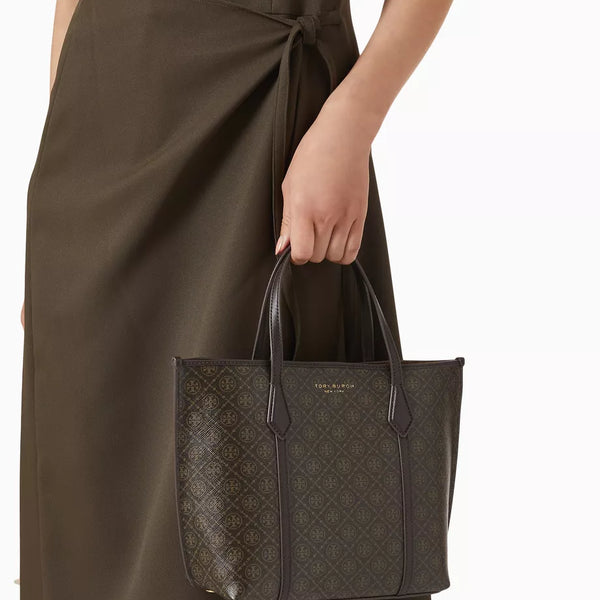 TORY BURCH Small Perry Tote Bag in Coated-canvas