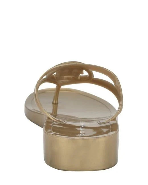 Tommy Hilfiger Women's Vedna Cutout Logo Jelly Thong Sandals size 41