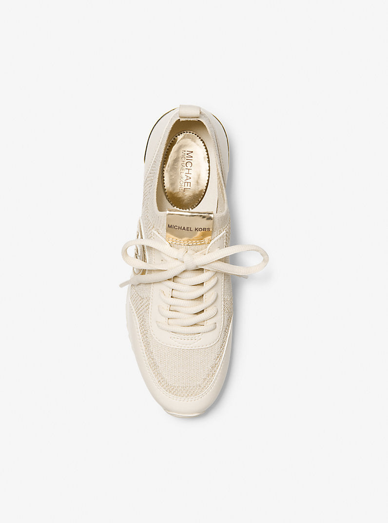 MICHAEL KORS OUTLETJenkins Metallic Stretch Knit Trainer size 8.5M