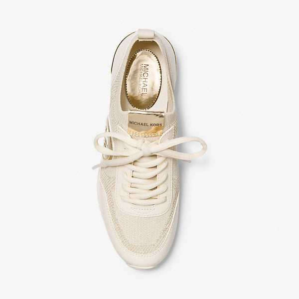 MICHAEL KORS OUTLETJenkins Metallic Stretch Knit Trainer size 8.5M