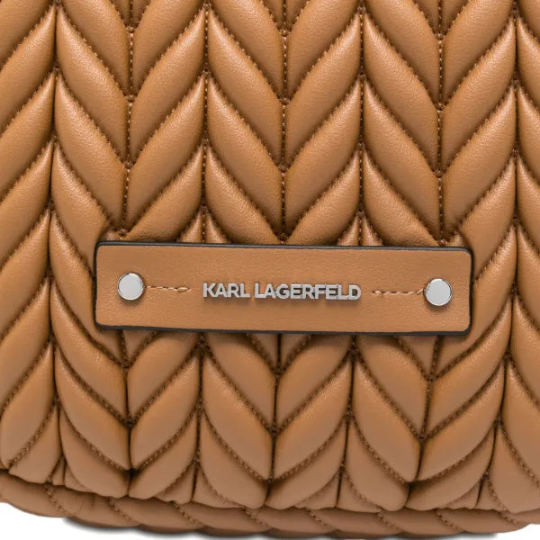 Karl Lagerfeld K/Weave Hobo Bag in caramel brown color