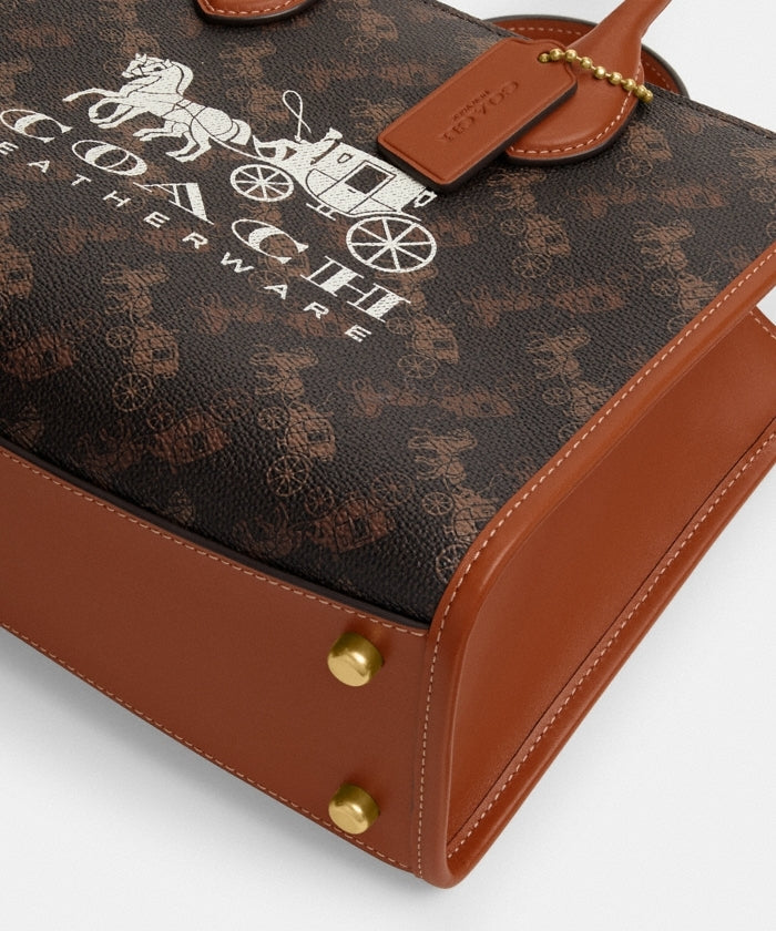 Coach Ace Tote 26 With Horse And Carriage Print