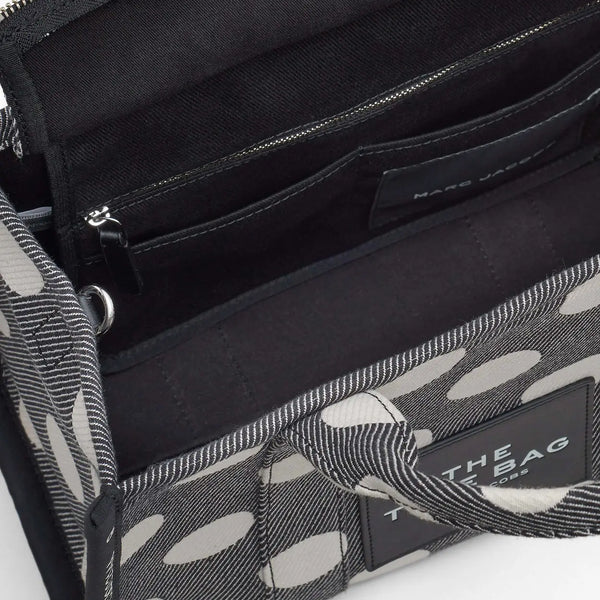 Bags Tote Bags | Marc Jacobs The Spots Jacquard Small Tote Black/ivory