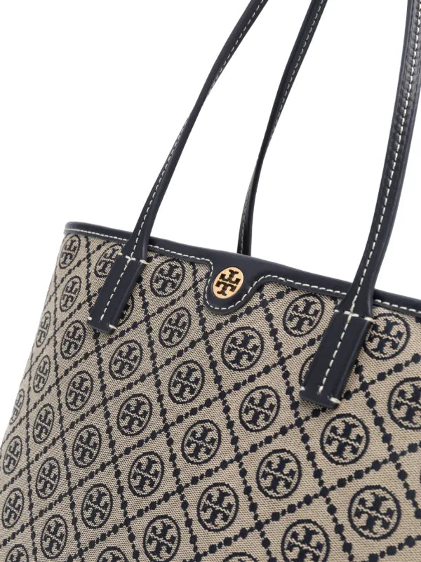 Tory Burch Small T Monogram Zip Tote Bag