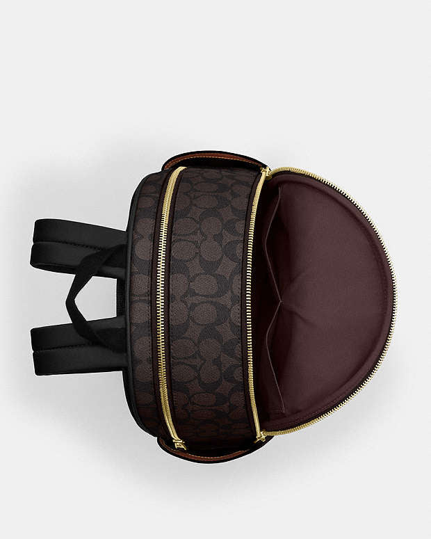 Coach Court Backpack In Blocked Signature Canvas
