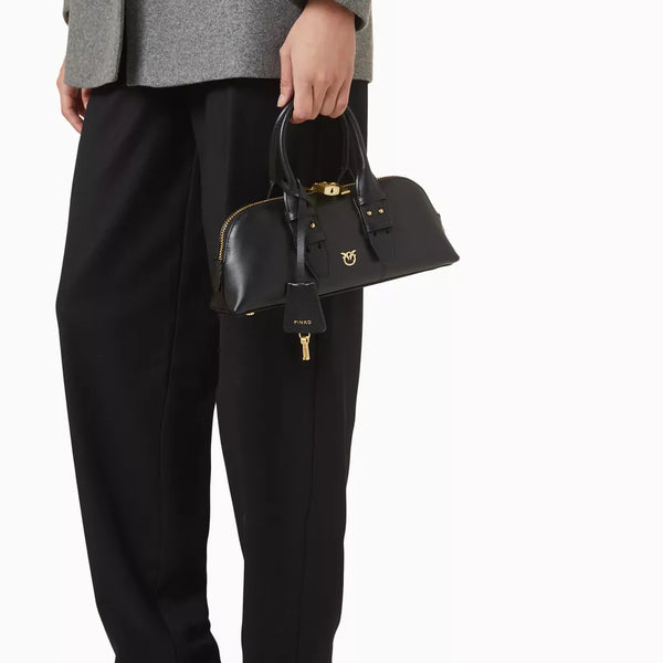 Pinko Escape Small Leather Bag in Black