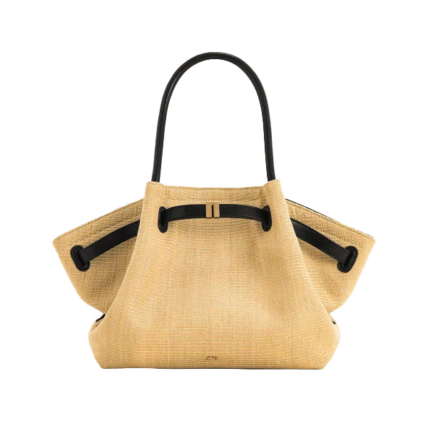 Hana Medium Faux Straw Tote Bag - Brown