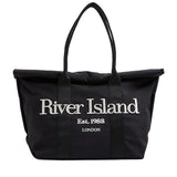 River Island Black Roll Top Holdall Bag