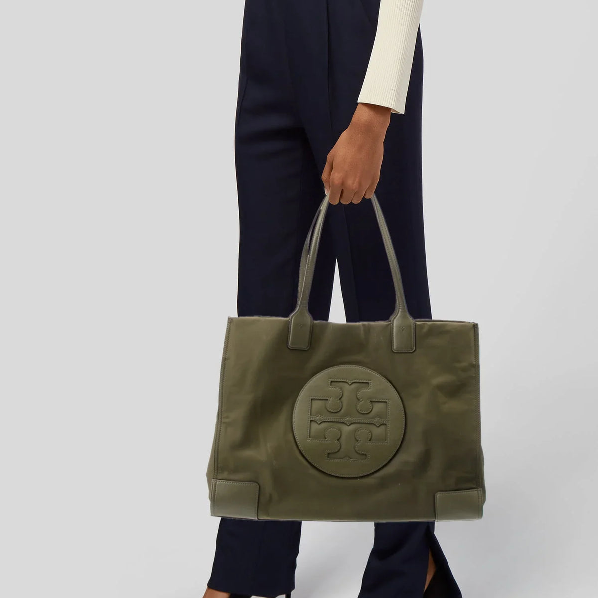 Tory Burch Ella large tote in olive