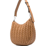 Karl Lagerfeld K/Weave Hobo Bag in caramel brown color