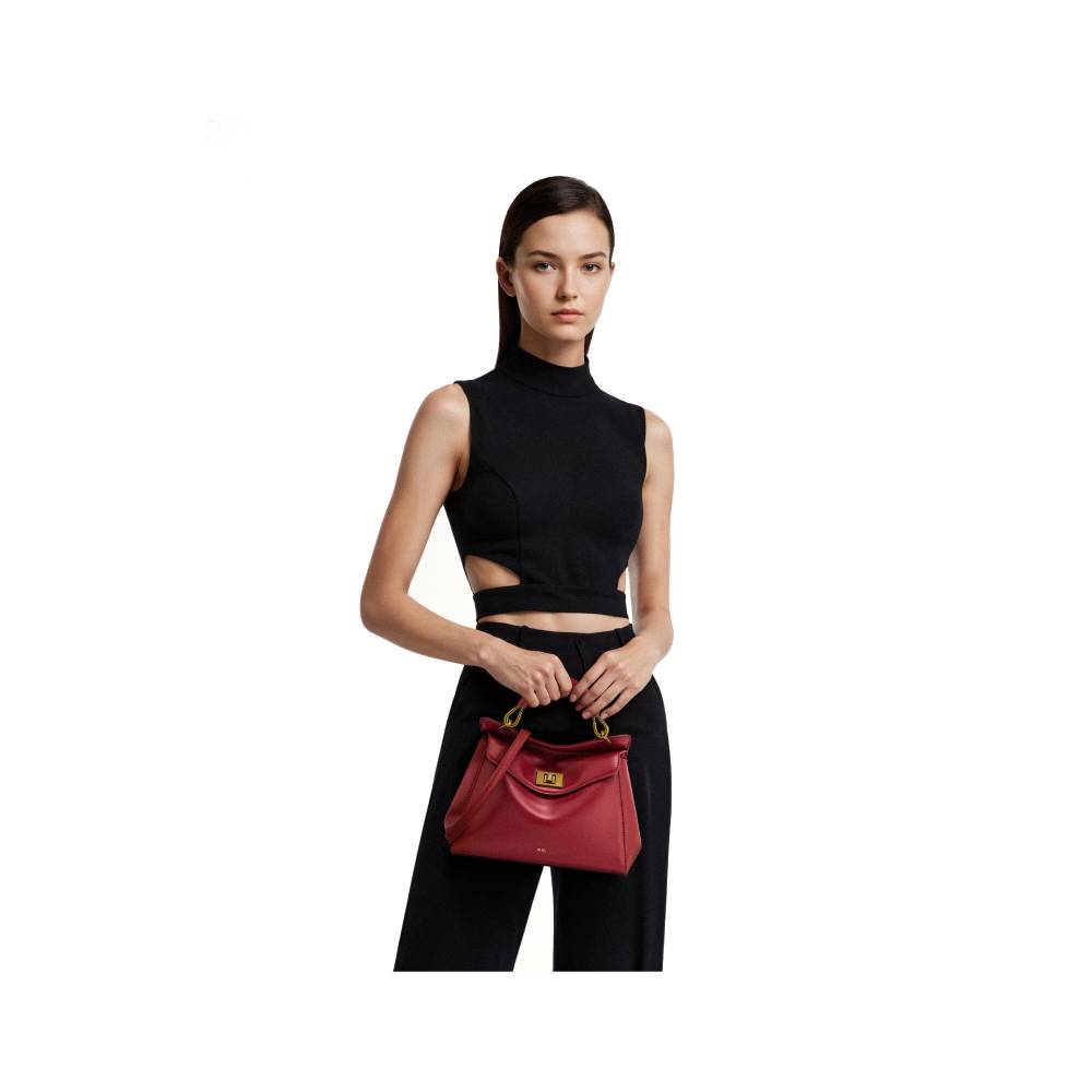 JW PEI Lucia Classic Top Hand Bag in Claret