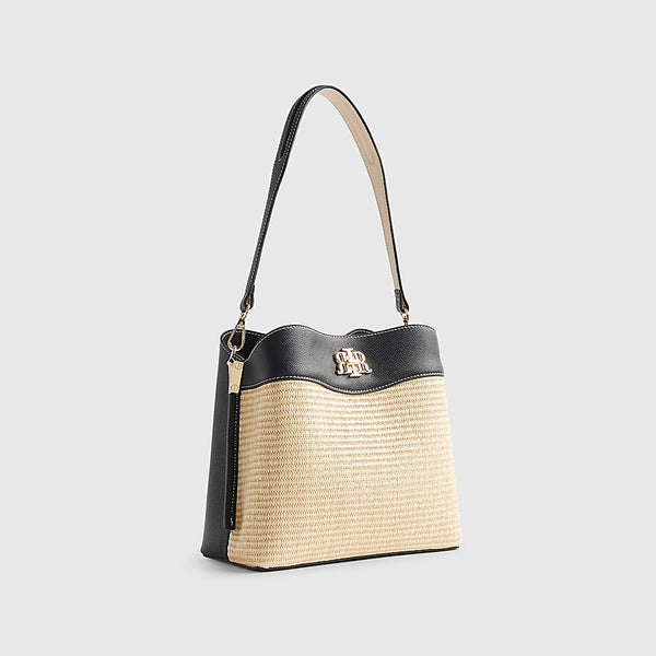 River island Beige Raffia Bucket Bag