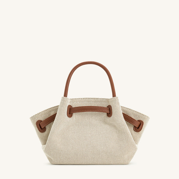 JW PEI Hana Mini Tote Bag - Brown Canvas