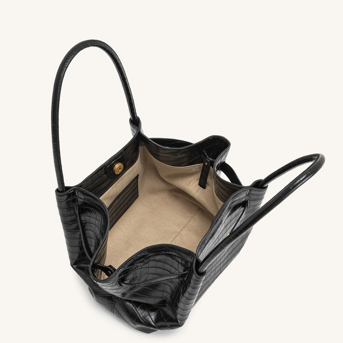 JW PEI Hana Medium Tote Bag - Black Croc