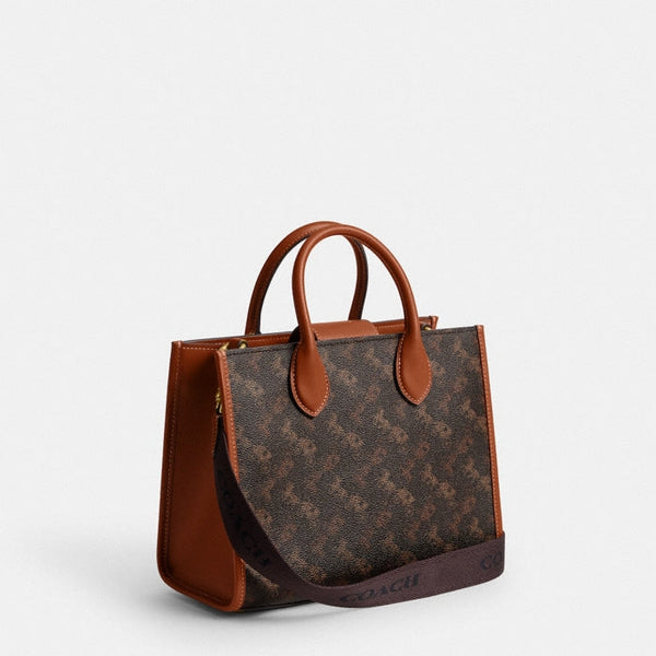 Coach Ace Tote 26 With Horse And Carriage Print