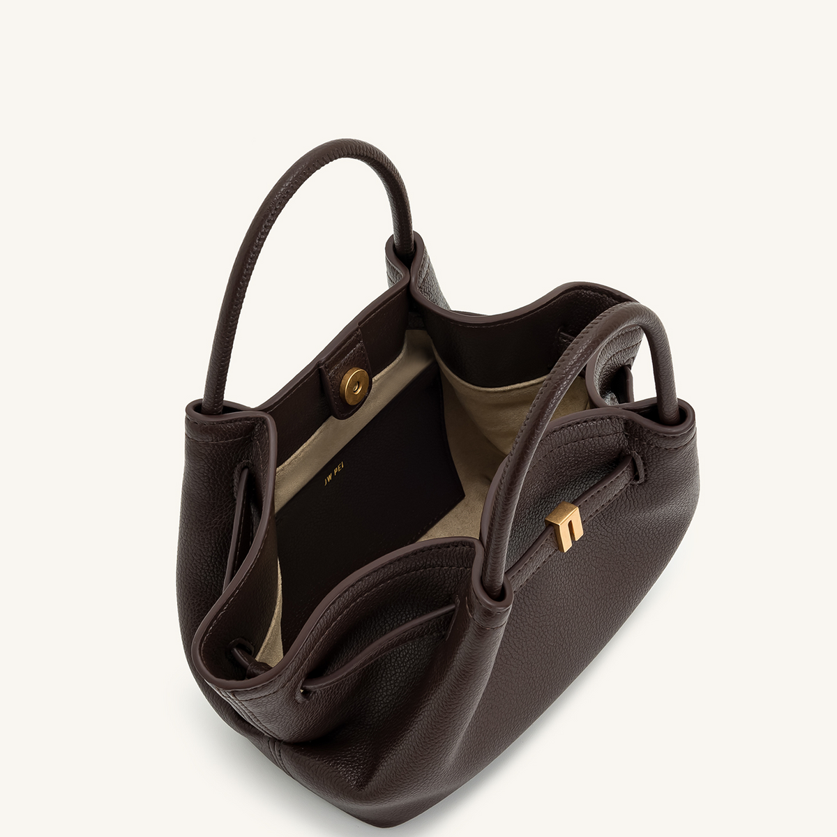 JW PEI Hana Mini Tote bag in dark brown.