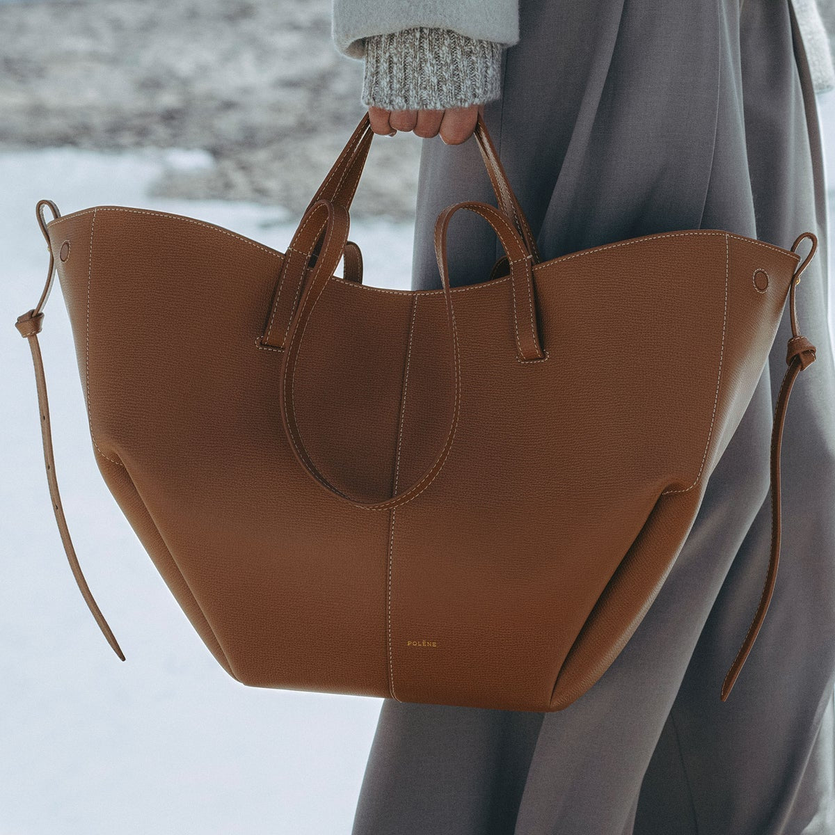 Polene Cyme edition textured caramel