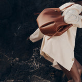 Polene Cyme edition textured cognac