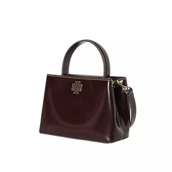 Tory Burch Britten Top Handle Bag Burgundy