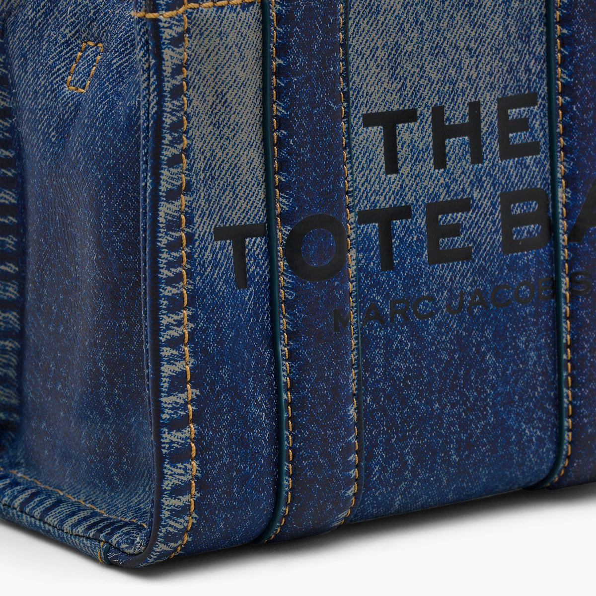 Marc Jacobs The Denim Printed Leather Micro Tote Bag