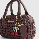 River Island Red Scrunch Mini Bowler Bag