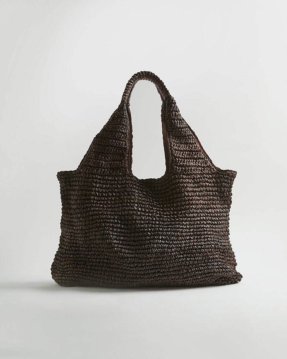 River island Brown Raffia Shopper Bag