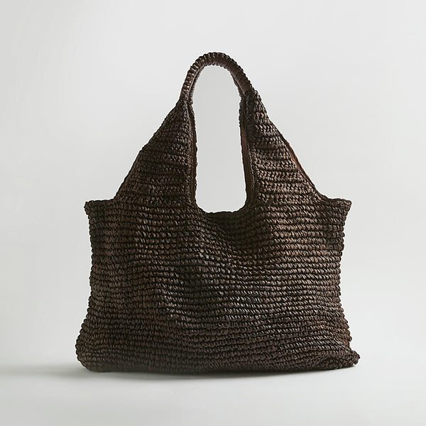 River island Brown Raffia Shopper Bag