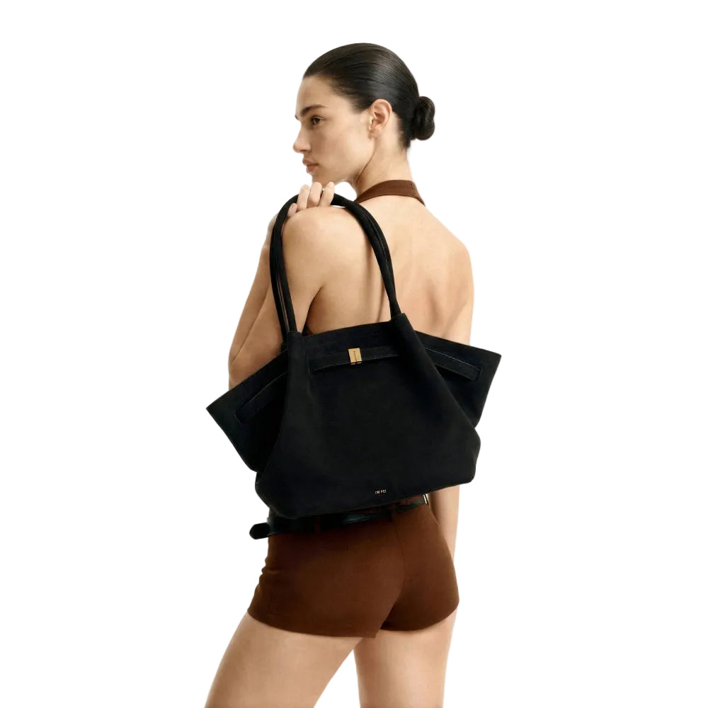 JW PEI Hana Suede Medium Tote Bag in Black
