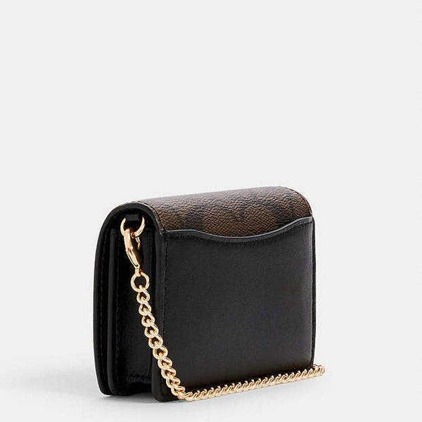 Mini Wallet On A Chain In Signature Canvas coach