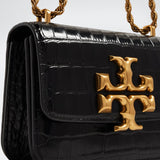 Tory Burch Small Eleanor Bag in Lizard Black