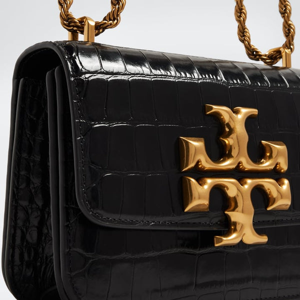 Tory Burch Small Eleanor Bag in Lizard Black