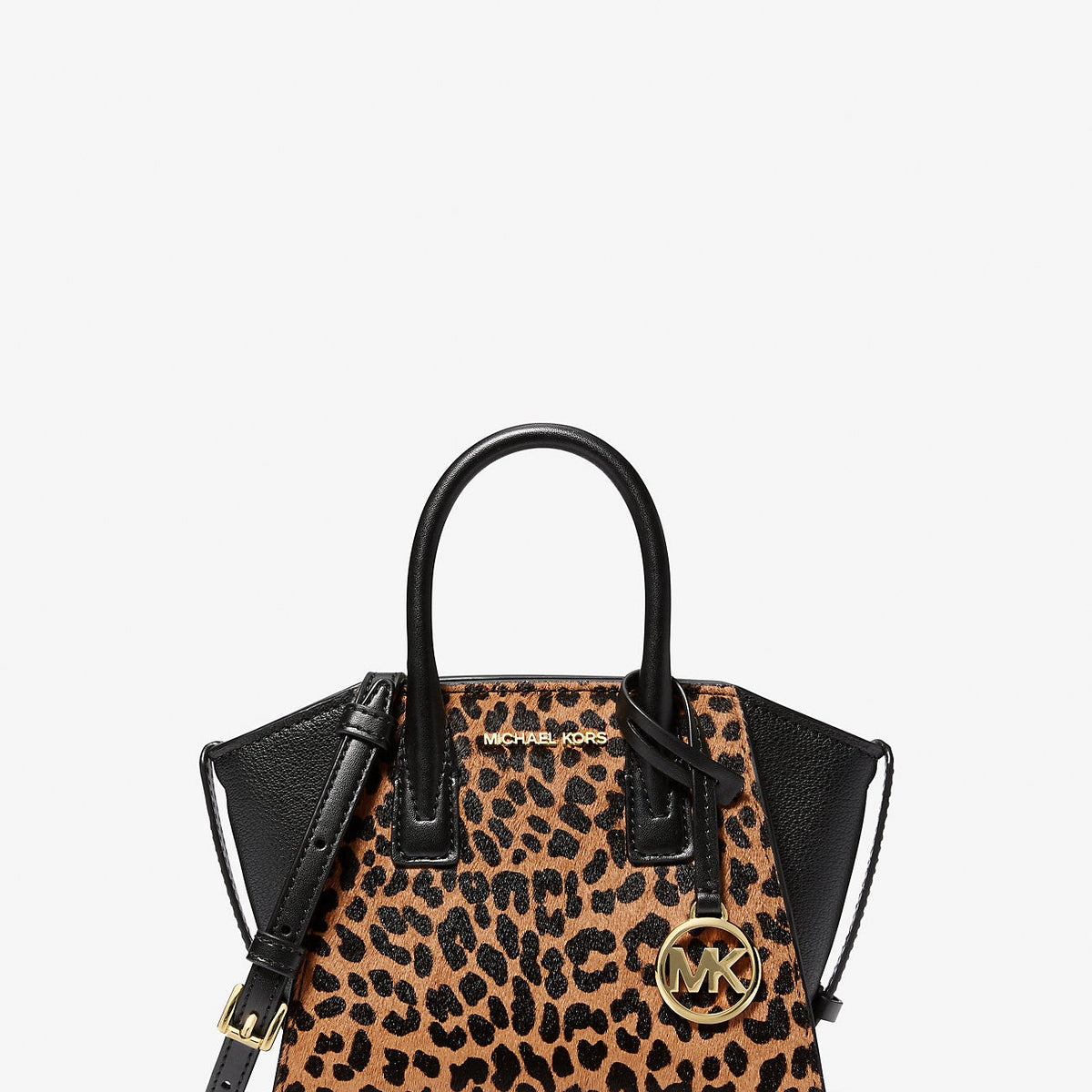 Michael kors Avril Extra-Small Cheetah Print Calf Hair and Leather Satchel