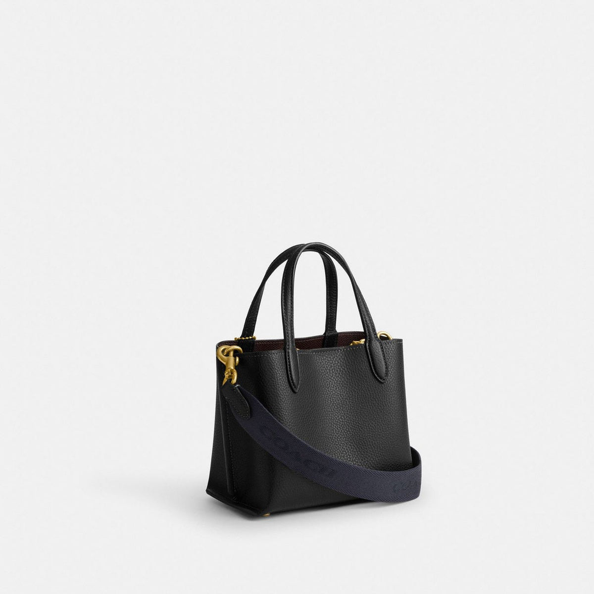 Coach Willow Tote Bag 18 In Signature Canvas color black/navy