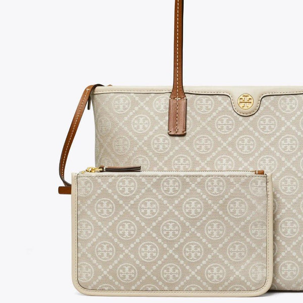 Tory Burch small T Monogram zip tote bag