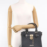 MICHAEL KORS OUTLET HAMILTON Satchel Medium - MK Signature in black