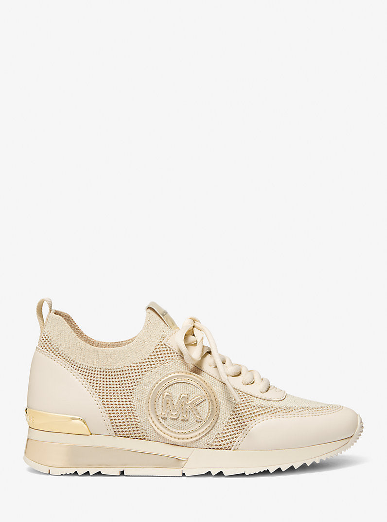 MICHAEL KORS OUTLETJenkins Metallic Stretch Knit Trainer size 8.5M