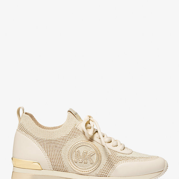 MICHAEL KORS OUTLETJenkins Metallic Stretch Knit Trainer size 8.5M