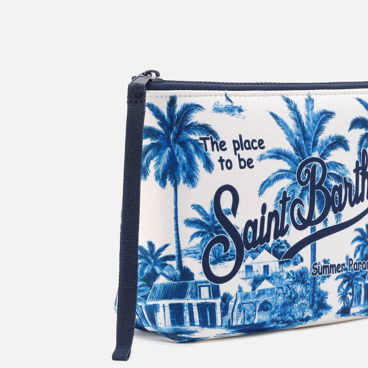 MC2 SAINT BARTH ALINE SCUBA POUCH WITH TOILE DE JOUY PRINT | SPECIAL EDITION