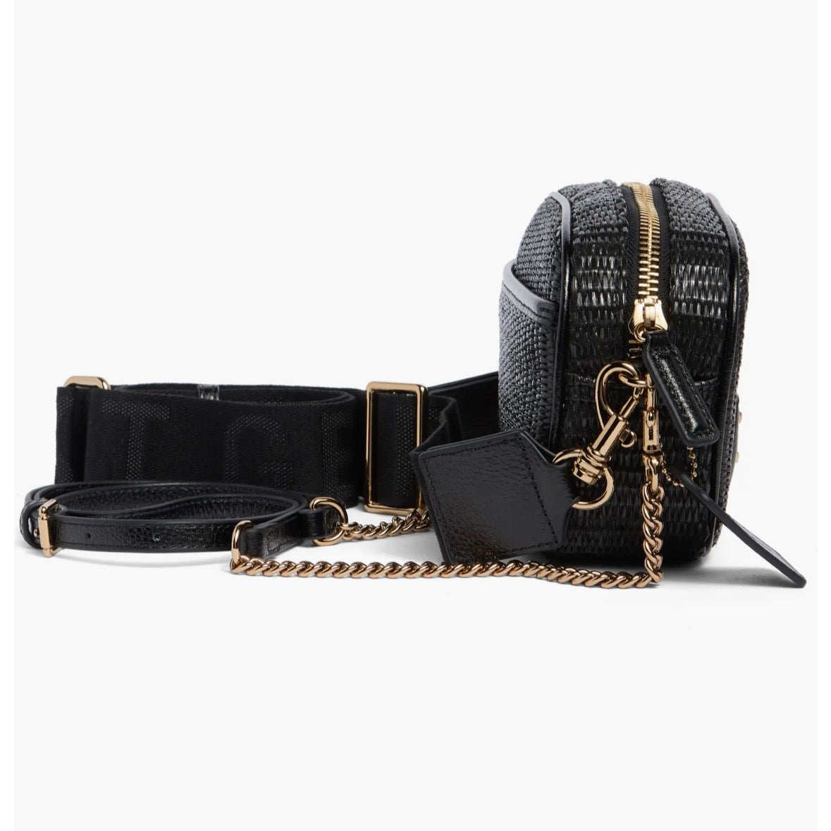 Kurt Geiger London Chiswick Raffia Camera Bag in black