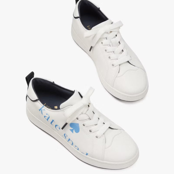 KATE SPADE Nikki Sneaker - Optic White/Tide Pool. Size 39.5