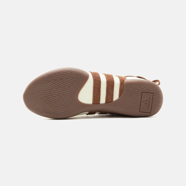 TAEKWONDO MEI BALLET W - Ankle strap ballet pumps - cream white/preloved brown/gold-coloured metallic size 38