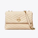 Tory Burch Kira Chevron Convertible Shoulder Bag in New Cream